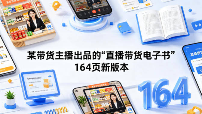 某带货主播出品的《直播带货电子书》164页新版本