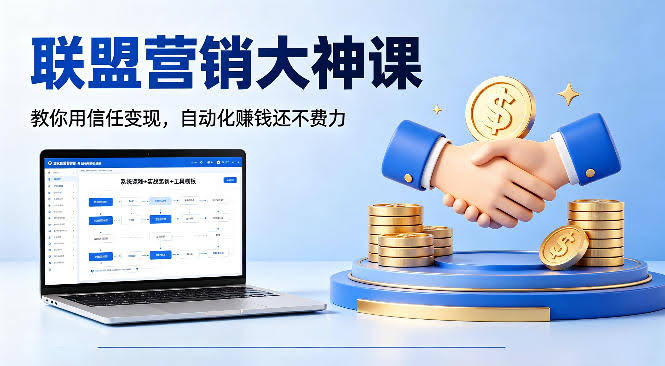 联盟营销大神课,教你用信任变现,自动化賺钱还不费力【原创双语字幕】