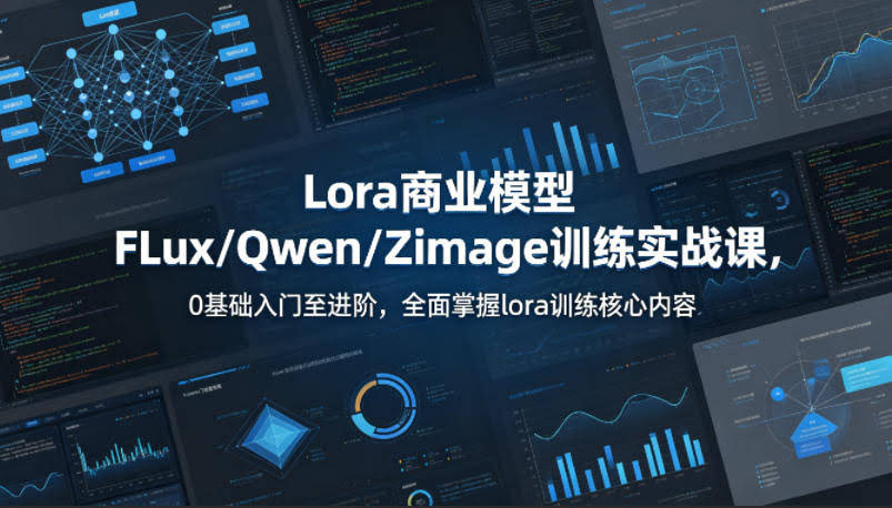 系统性学习Lora商业模型FLux／Qwen／Zimage训练实战课，0基础入门至进阶，全面掌握lora训练核心内容-航海圈