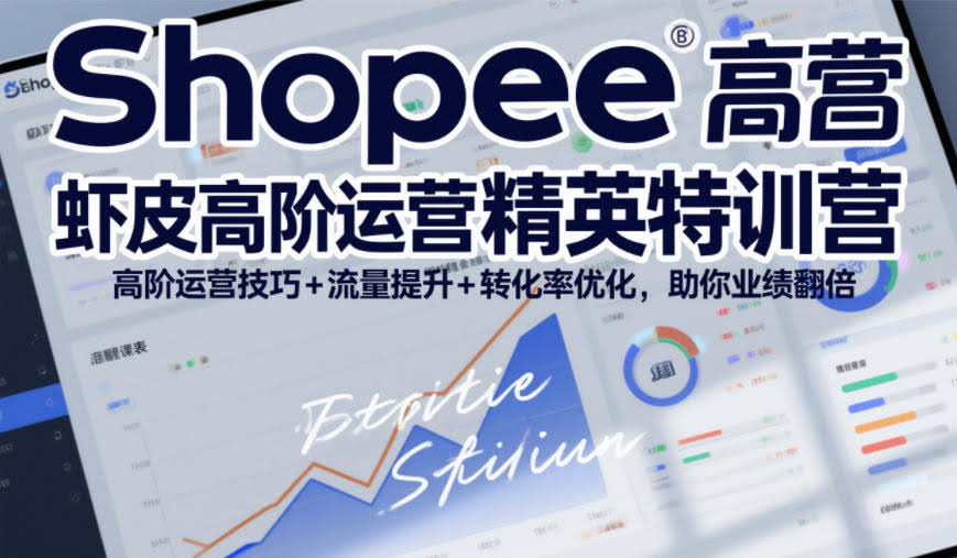 Shopee虾皮高阶运营精英特训营,高阶运营技巧+流量提升+转化率优化,助你业绩翻倍(更新26年5月)