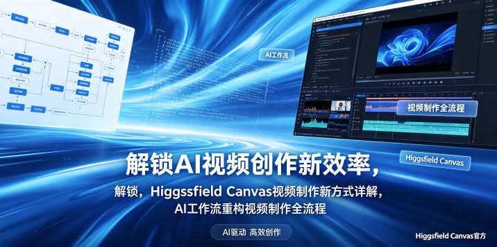 解锁AI视频创作新效率,Higgsfield Canvas视频制作新方式详解,AI工作流重构视频制作全流程