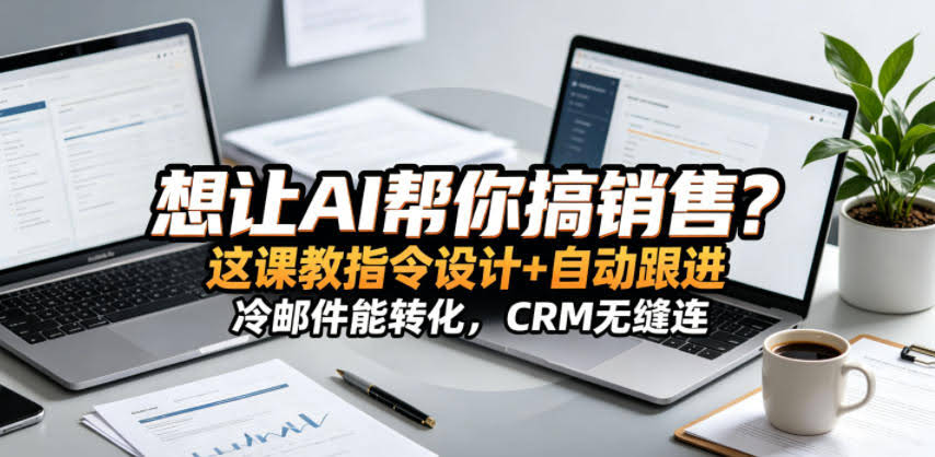 想让AI帮你搞销售?这课教指令设计+自动跟进,冷邮件能转化,CRM无缝连!【原创双语字幕】