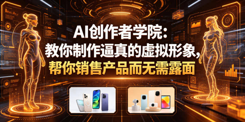 AI创作者学院:教你制作逼真的虚拟形象,帮你销售产品而无需露面【原创双语字幕】
