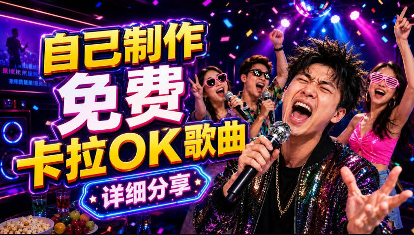 零基础AI制作免费卡拉OK视频教程,从歌曲生成、音轨分离到字幕制作、视频导出,手把手教学