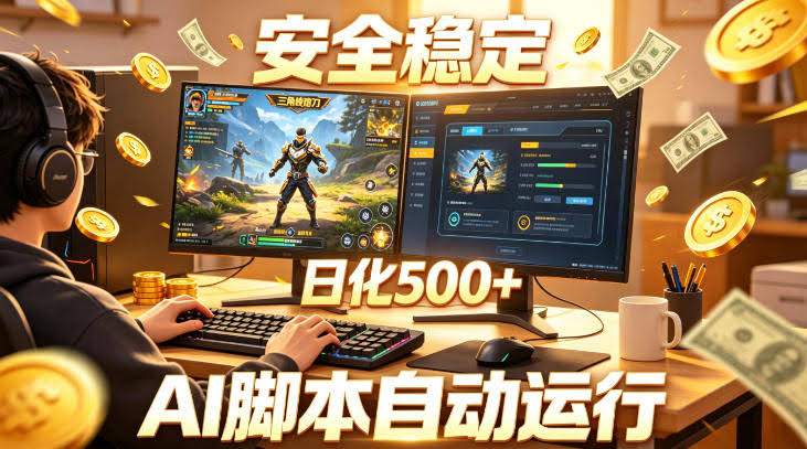 三角洲全自动挂G项目,AI脚本躺賺,日化500+,无需手动操作【揭秘】