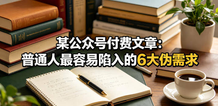 某公众号付费文章:普通人最容易陷入的6大伪需求