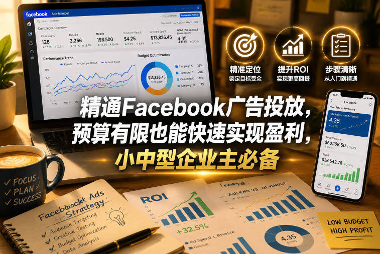 精通Facebook广告投放,预算有限也能快速实现盈利,小中型企业主必备【原创双语字幕】