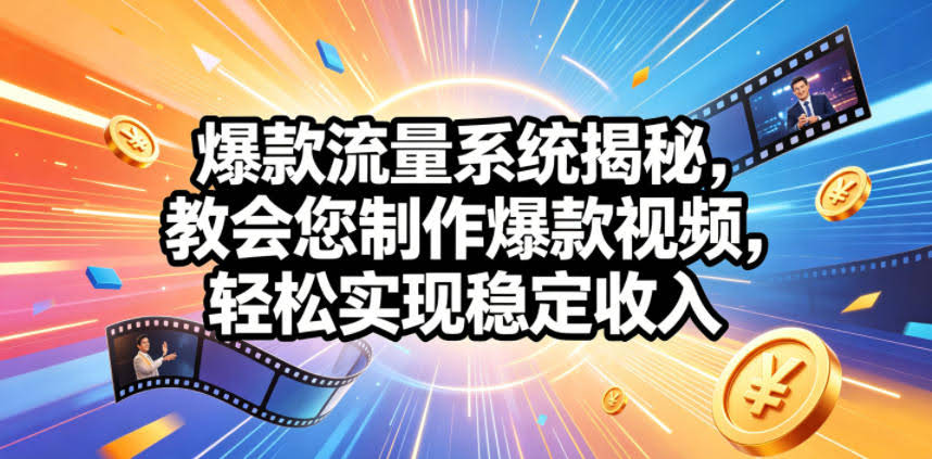 爆款流量系统揭秘,教会您制作爆款视频,轻松实现稳定收入【原创双语字幕】