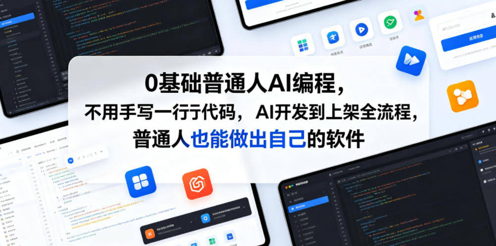 0基础普通人AI编程,不用手写一行代码,AI开发到上架全流程,普通人也能做出自己的软件