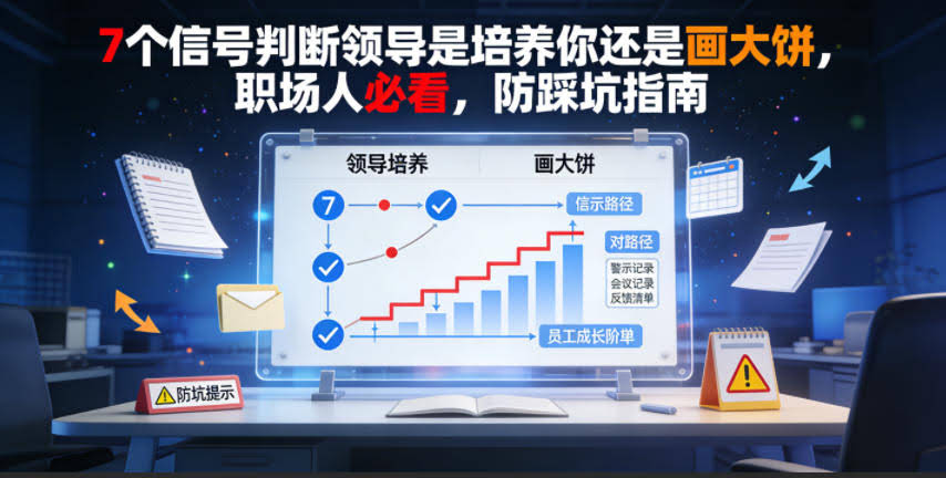 付费文章:7个信号判断领导是培养你还是画大饼,职场人必看,防踩坑指南