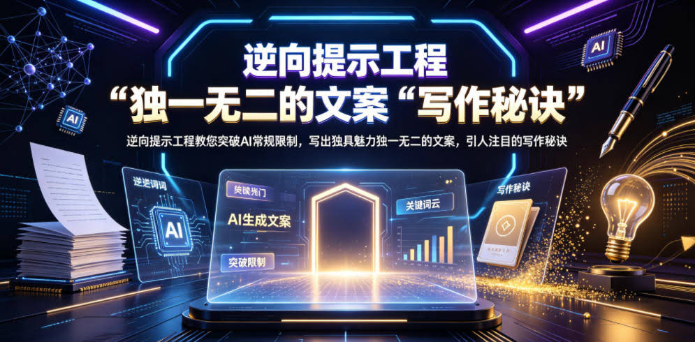 逆向提示工程教您突破AI常规限制,写出独具魅力独一无二的文案,引人注目的写作秘诀【原创双语字幕】