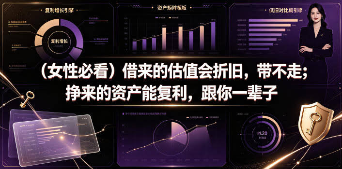 付费文章:(女性必看)借来的估值会折旧,带不走;挣来的资产能复利,跟你一辈子