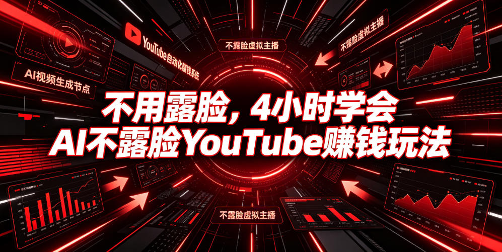 不用露脸,4小时学会AI不露脸YouTube賺钱玩法【原创双语字幕】