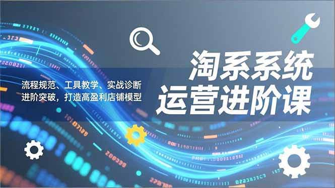 （16927期）淘系系统运营进阶课2.0，流程规范、工具教学、实战诊断，进阶突破，打造高盈利店铺模型-航海圈