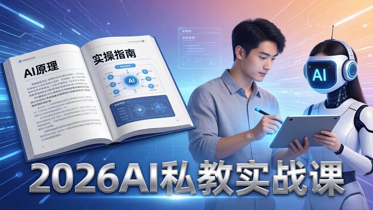 （17899期）2026AI私教实战课：从AI原理到全场景实操，零基础学会用AI提效+单人单干创业-航海圈
