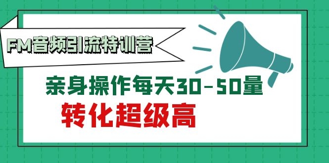 黄岛主《FM音频引流特训营1.0》亲身操作每天30-50量，转化超级高