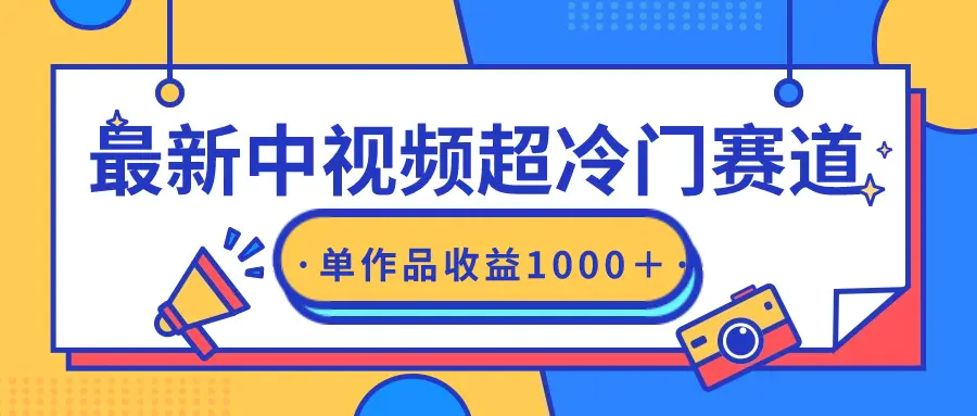 最新中视频超冷门赛道，轻松过原创，单条视频收益1000＋