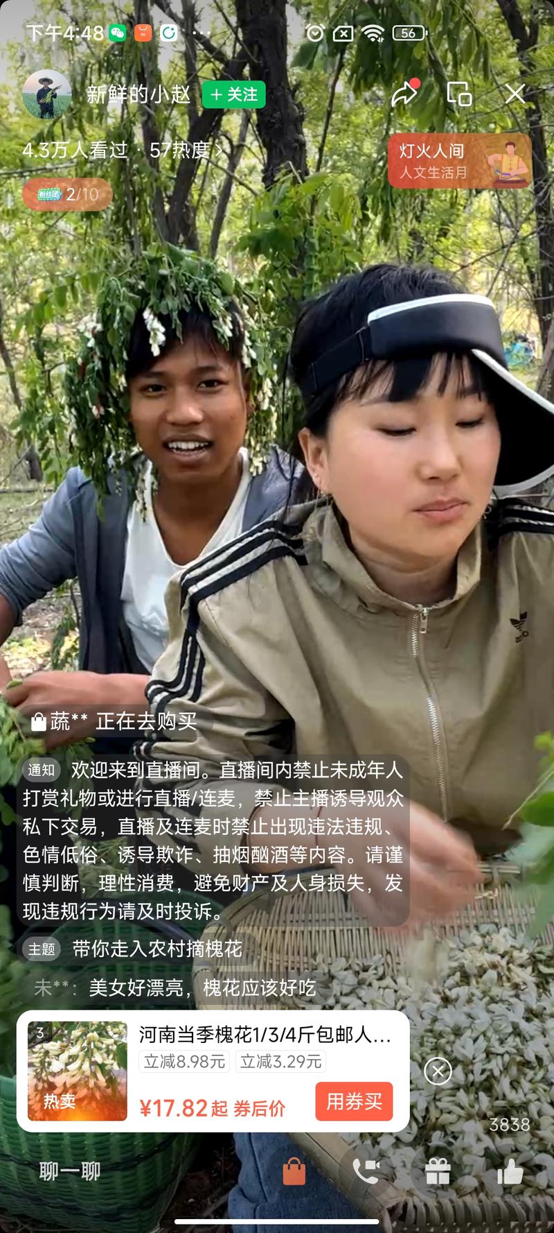 就地取材，直播卖洋槐花，…#情报-搞钱风向标论坛-航海社群内容-航海圈