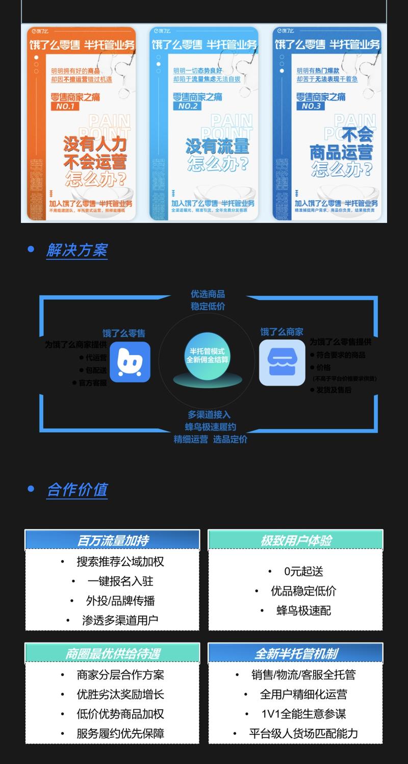 饿了么推出零售商家半托…#情报-搞钱风向标论坛-航海社群内容-航海圈