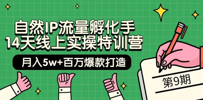 自然IP流量孵化手 14天线上实操特训营【第9期】月入5w+百万爆款打造 (74节)