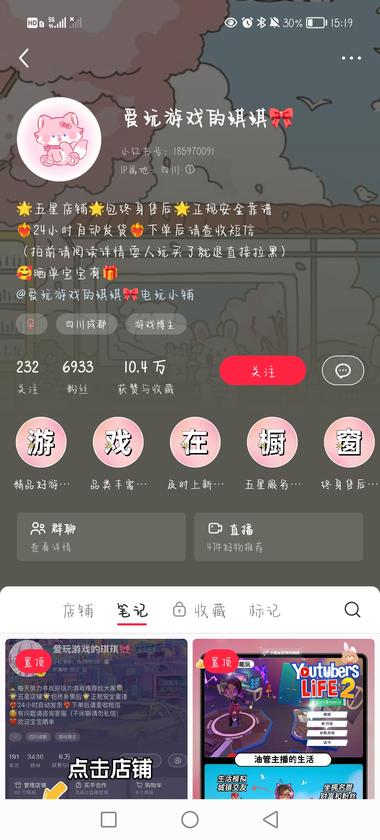 在小红书发现一个卖小游戏博主都是些解….-搞钱风向标论坛-航海社群内容-航海圈