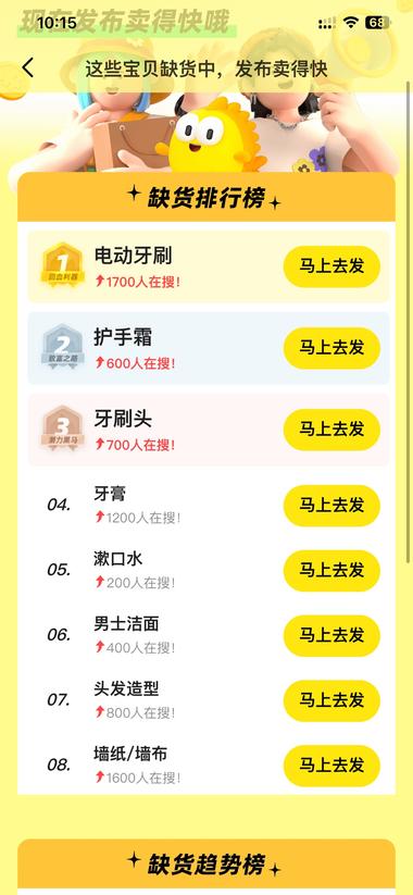 闲鱼缺货排行榜 和 缺货趋势榜 。做闲鱼的….-航海圈