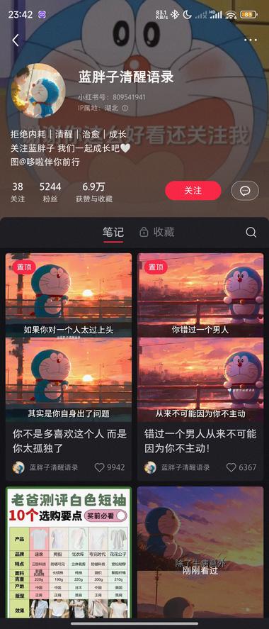 小红书蓝胖子哆啦A梦，动漫人物情感….-搞钱风向标论坛-航海社群内容-航海圈