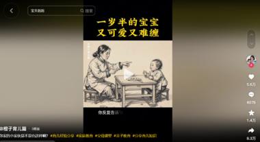 抖音上刷到了，AI育儿风素..#风向标-航海圈