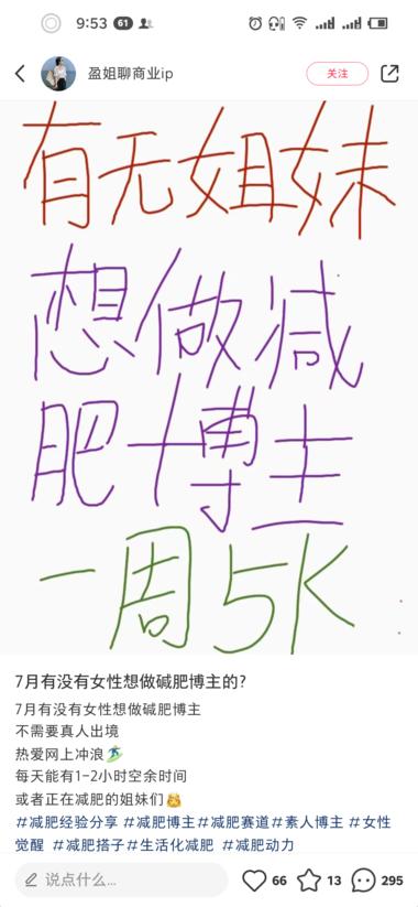 小红书减肥赛道➕招代理模式..#风向标-航海圈