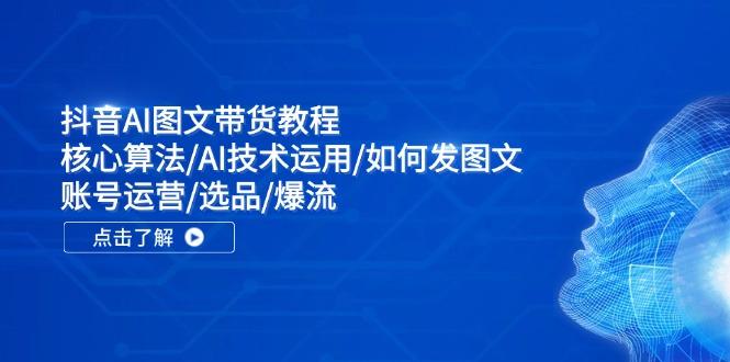 抖音AI图文带货教程：核心算法/AI技术运用/如何发图文/账号运营/选品/爆流-航海圈