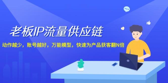 老板 IP流量 供应链，动作越少，账号越好，万能模型，快速为产品获客翻N倍-航海圈