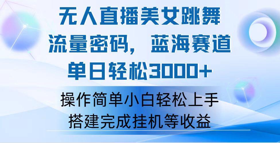 快手无人直播美女跳舞，轻松日入3000+，流量密码，蓝海赛道，上手简单…-航海圈