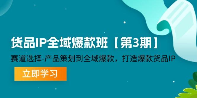 货品IP全域爆款班【第3期】赛道选择、产品策划到全域爆款，打造爆款货品IP-航海圈