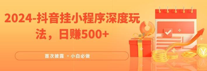 2024全网首次披露，抖音挂小程序深度玩法，日赚500+，简单、稳定，带渠道收入，小白必做【揭秘】-航海圈