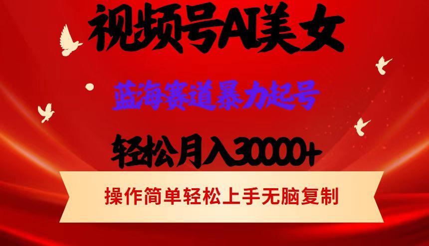 视频号AI美女跳舞，轻松月入30000+，蓝海赛道，流量池巨大，起号猛，当…-航海圈