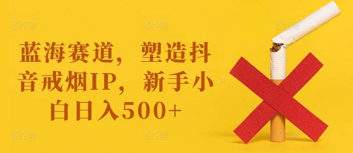 蓝海赛道，塑造抖音戒烟IP，新手小白日入500+-航海圈