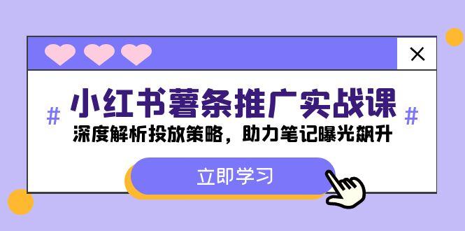 小红书-薯 条 推 广 实战课：深度解析投放策略，助力笔记曝光飙升-航海圈