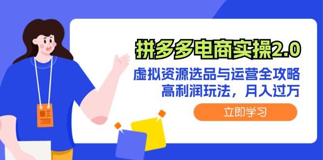 拼多多电商实操2.0：虚拟资源选品与运营全攻略，高利润玩法，月入过万-航海圈