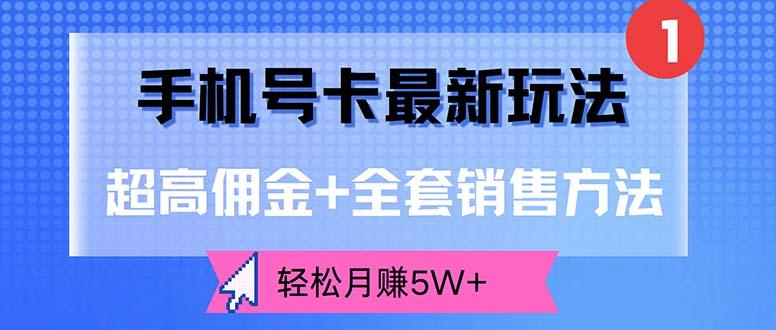 手机号卡最新玩法，超高佣金+全套销售方法，轻松月赚5W+-航海圈