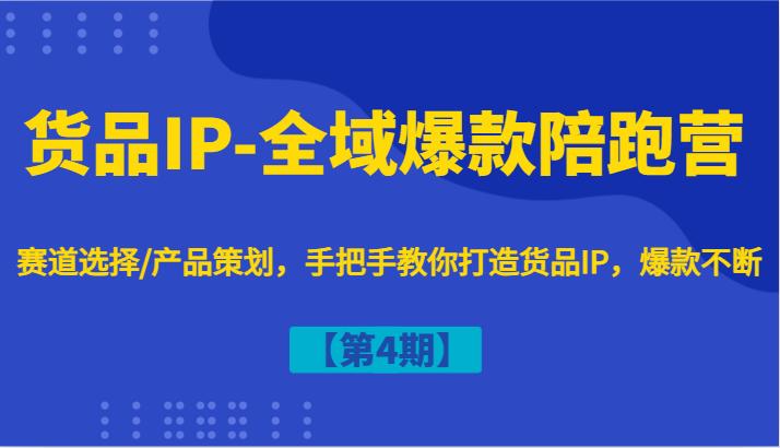 货品IP-全域爆款陪跑营【第4期】赛道选择/产品策划，手把手教你打造货品IP，爆款不断-航海圈