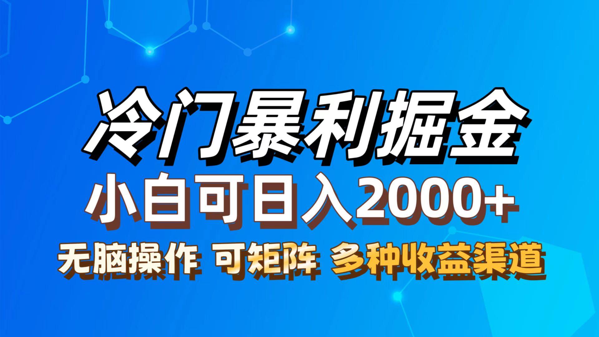 最新冷门蓝海项目，无脑搬运，小白可轻松上手，多种变现方式，一天十几…-航海圈