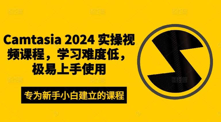 Camtasia 2024 实操视频课程，学习难度低，极易上手使用-航海圈