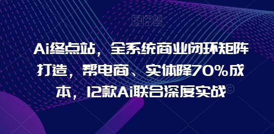 Ai终点站，全系统商业闭环矩阵打造，帮电商、实体降70%成本，12款Ai联合深度实战【0906更新】-航海圈