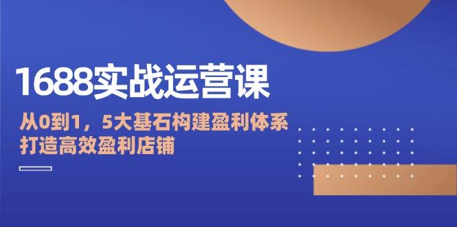 1688实战运营课：从0到1，5大基石构建盈利体系，打造高效盈利店铺-航海圈