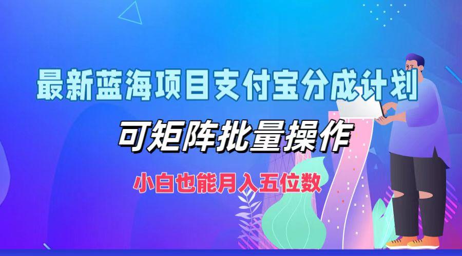 最新蓝海项目支付宝分成计划，可矩阵批量操作，小白也能月入五位数-航海圈