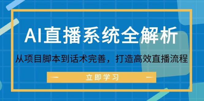 AI直播系统全解析：从项目脚本到话术完善，打造高效直播流程-航海圈