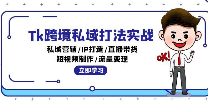 Tk跨境私域打法实战：私域营销/IP打造/直播带货/短视频制作/流量变现-航海圈