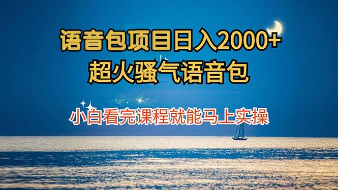 语音包项目 日入2000+ 超火骚气语音包小白看完课程就能马上实操-航海圈