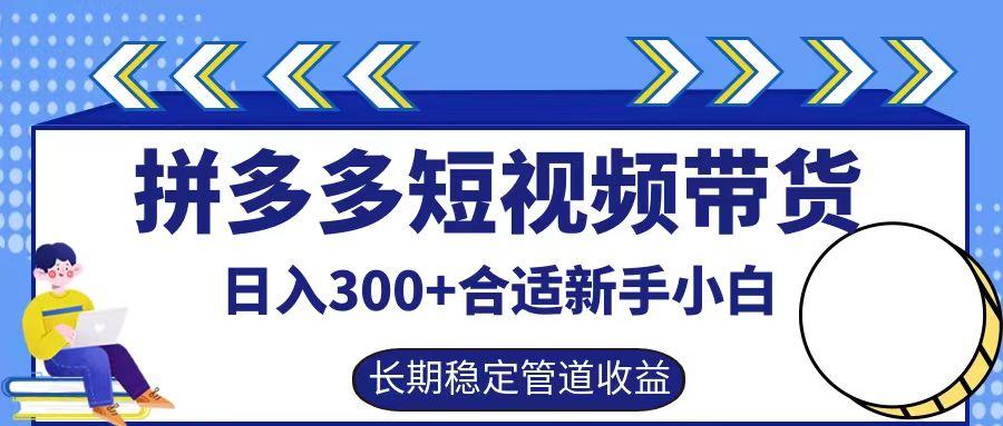 拼多多短视频带货日入300+，实操账户展示看就能学会-航海圈