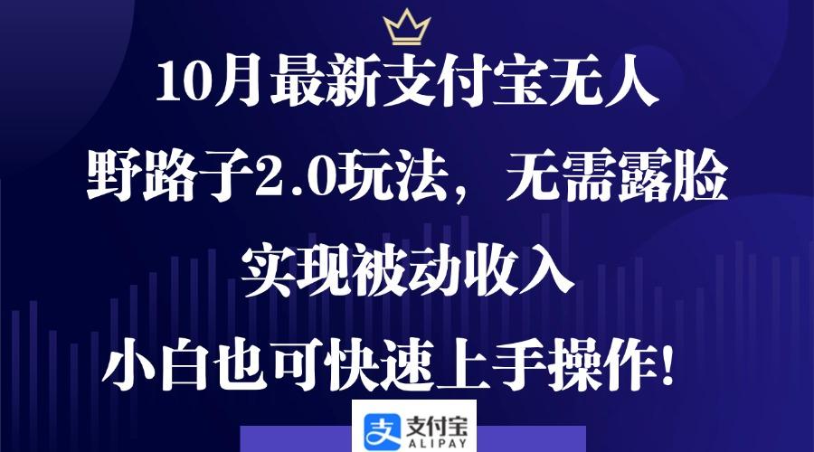 （12824期）10月最新支付宝无人野路子2.0玩法，无需露脸，实现被动收入，小白也可…-航海圈